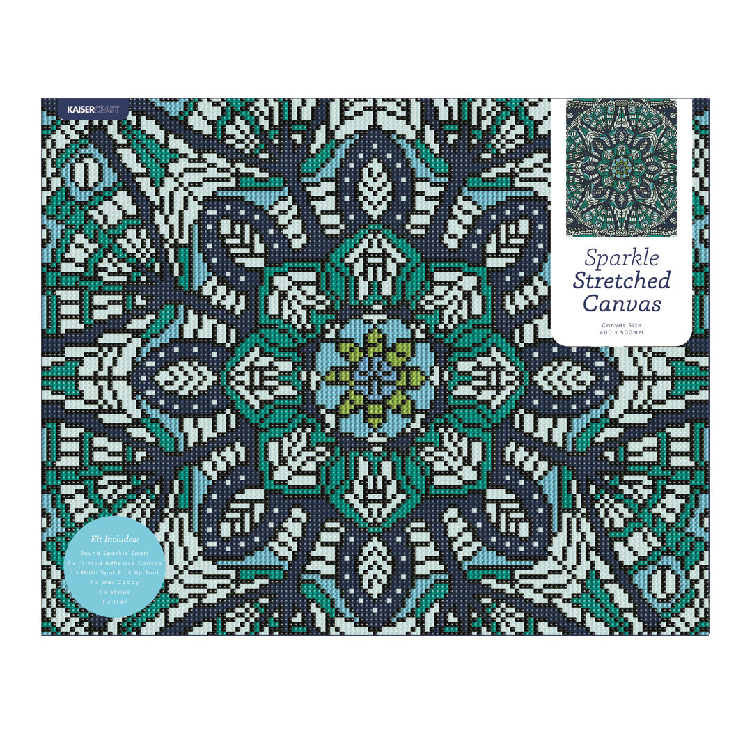 Stretched Canvas Sparkle Kits 40 x 50cm - Mandala